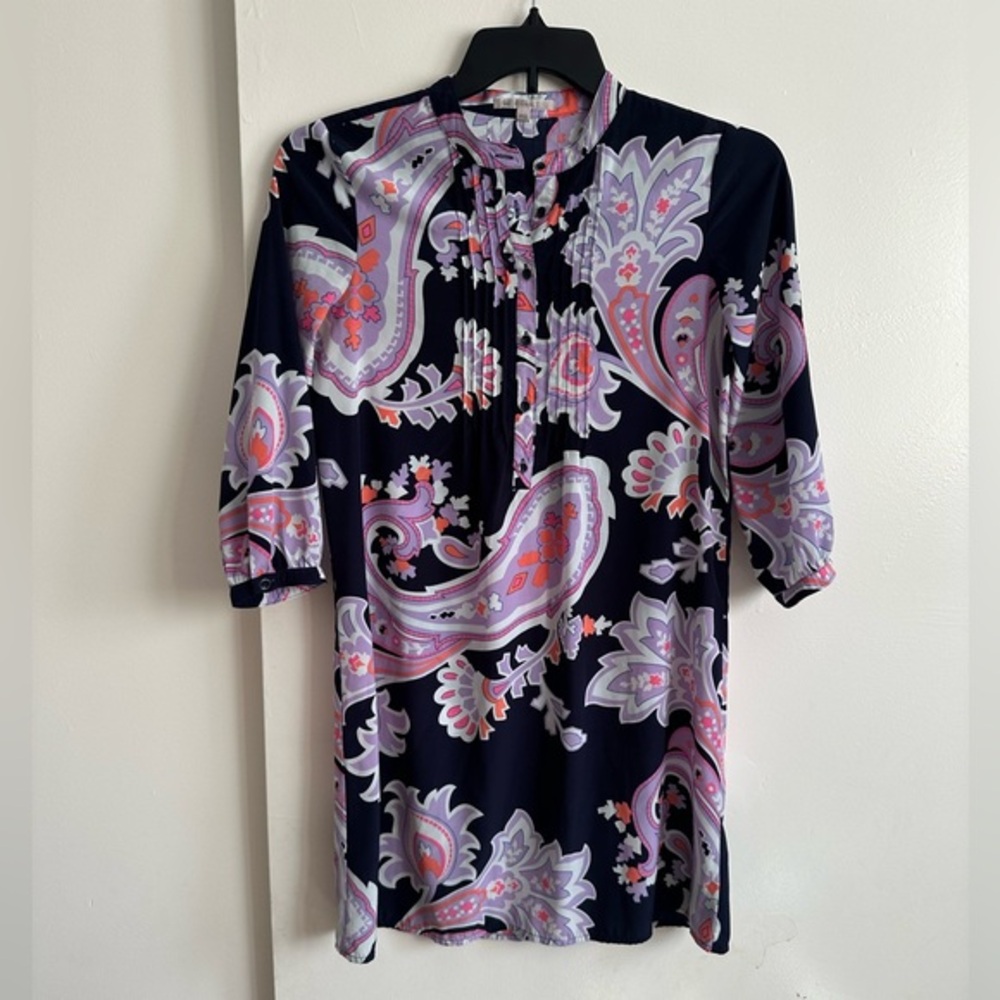 GAP Navy and Pink Paisley mini Dress